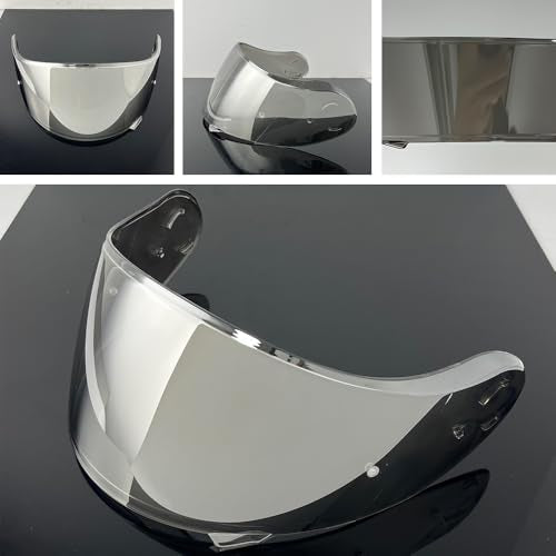 Neotec 2 Helmet Visor Replacement.CNS-3 Motorcycle Helmet Shield UV Protection Compatible with Neotec 2 (Revo Clear Silver+Anti Fog Film) - color: Anti Fog Film+revo Clear Silver