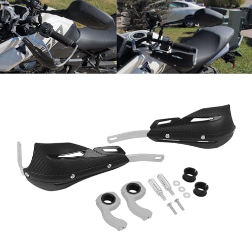 7/8" 22mm and 1 1/8" 28mm Handguard Motorcycle Handlebar Brake Lever Protection Hand Guards Replacement for Motorbike ATV Motocross Supermoto Racing Dirt Pit BIK(Black) - color: Black