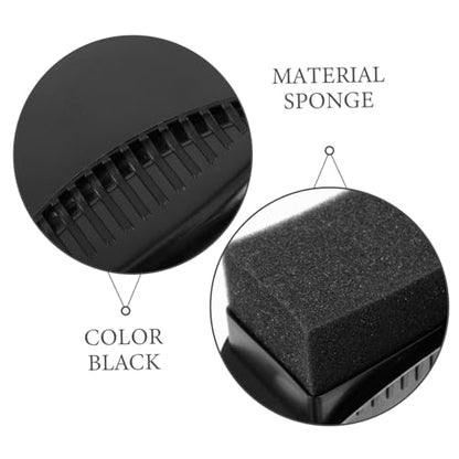 Curved Sponge Brush Lid Automotive Tire Wax Applicator Pad Car Detailing Tool for Tire Dressing and Polishing for Car Enthusiasts and DIYers - color: Black