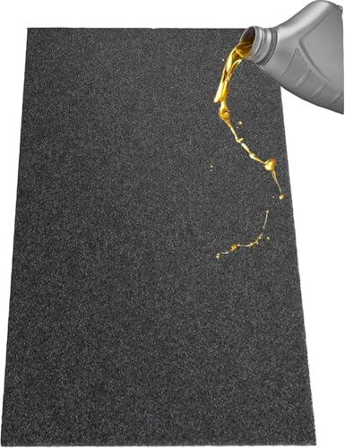 A A IN Oil Spill Mat (36" x 59"), Garage Floor Mat, Absorbent Oil Pad, Premium Maintenance Mat, Waterproof, Protect Garage Surface from Spill & Stain, Reusable, Washable, Durable, Black, 1PCS