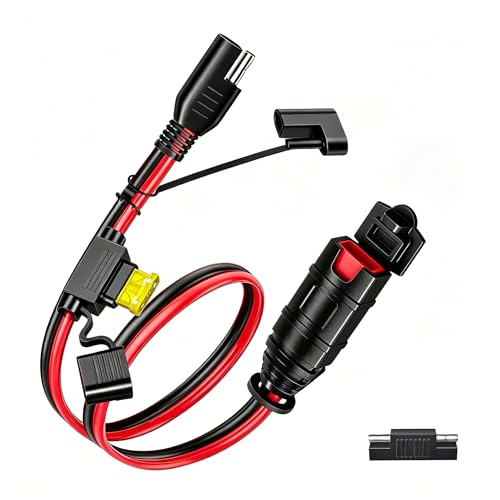 SAE Extension Cord Compatible with NOCO Genius 1 Genius 2 Smart Battery Chargers, 14AWG SAE Connector Cable for Motorcycle, ATV, UTV, Auto