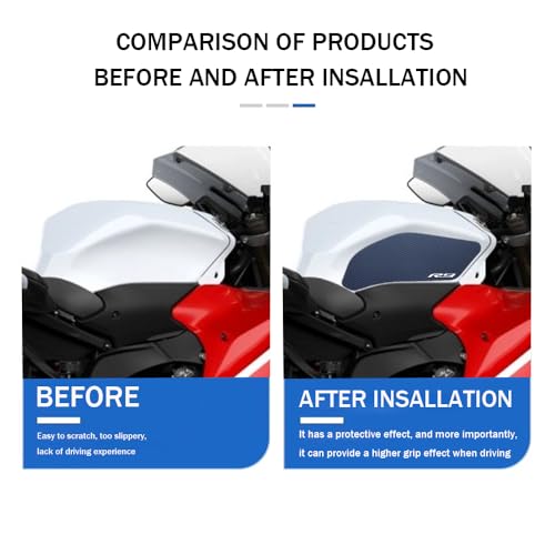 2025 New For YAMAHA YZF-R9 YZF R9 2026 Side Fuel Tank pad Tank Pads Protector Stickers Knee Grip Traction Pad （black）
