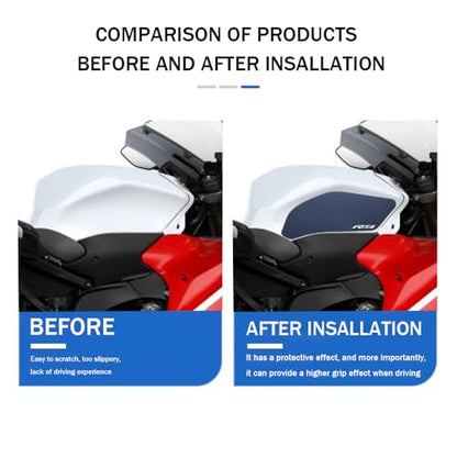 2025 New For YAMAHA YZF-R9 YZF R9 2026 Side Fuel Tank pad Tank Pads Protector Stickers Knee Grip Traction Pad （black）