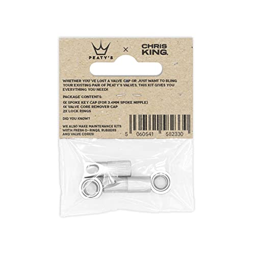 Chris King MK2 Tubeless Valve Accessory Kit by Peaty's - color: Silver
