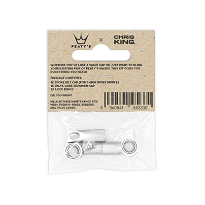 Chris King MK2 Tubeless Valve Accessory Kit by Peaty's - color: Silver