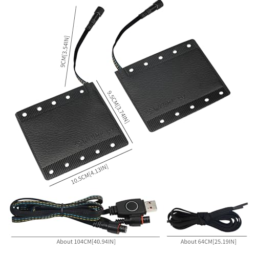 Motorcycle Heated Grips Cover Pad, Universal 12V Handlebar Heater Heated Handlebar Grips Compatible with Harley Davidson, IP67 Waterproof, ATV Hand Heater Warmer