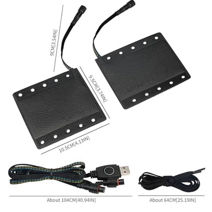 Motorcycle Heated Grips Cover Pad, Universal 12V Handlebar Heater Heated Handlebar Grips Compatible with Harley Davidson, IP67 Waterproof, ATV Hand Heater Warmer