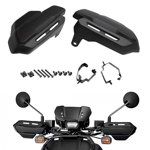 Mokuo Motorcycle Handguard for 2022-2023 Yamaha Zuma 125 – Handlebar Wind Deflector, Hand Protector - color: black