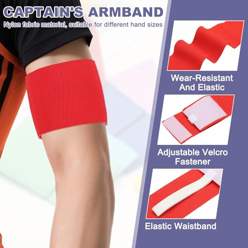 Soccer Captain Armband Elastic Wrist Arm Bands Adjustable Player Team Leader Anti-Slip Badge Sports Accessories - color: Brown