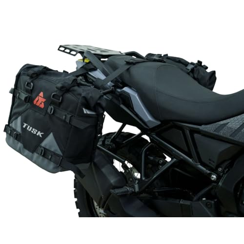 TUSK Pannier Racks Pilot Pannier Bags Black/Grey for Suzuki V-Strom 800DE 2023-2024