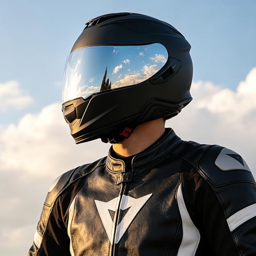 GT Air Visor Repalcement for GT Air 2, Outer Face Helmet Shield Compatible with CNS-1/Neotec/TC-5/TC-9 Accessories (Chrome Silver) - color: Chrome Silver