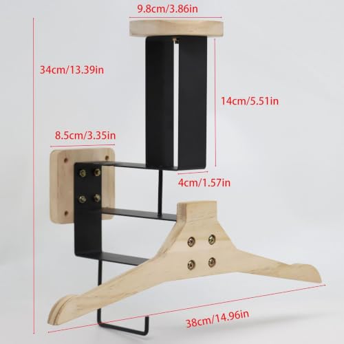 Helmet Wall Mount - Heavy Duty Hat Hanger, Motorcycle Gear Storage Rack, Protective Headwear Display Organizer | Jacket Gloves Cycling Accessories for Organization Men Bike Electric Scooter