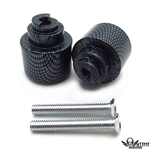 Bar Ends Carbon Compatible with 2001-2013 Hond GoldWing GL1800/ 1998-2013 Hond VFR800 NOLOGO - color: Carbon Fiber, size: Classic