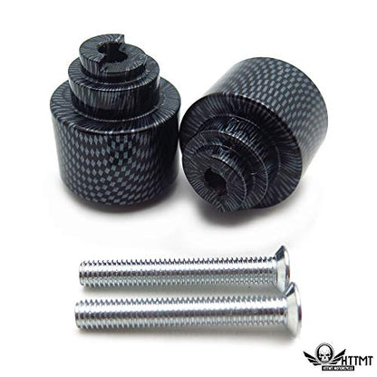 Bar Ends Carbon Compatible with 2001-2013 Hond GoldWing GL1800/ 1998-2013 Hond VFR800 NOLOGO - color: Carbon Fiber, size: Classic