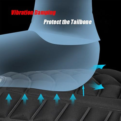 Motorcycle Seat Pad for Honda Shadow 750 1983-2024, Ergonomic 3D Cell Cushion, Vibration Dampening Saddle Protector, Cooling Airflow Pressure Relief