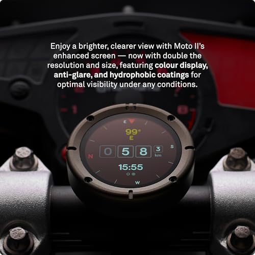 Beeline Moto II - Next Gen Motorcycle GPS Tracker | Compact Design, Waterproof Build, Simple Display & 14-Hour Battery |Glove Friendly Motorcycle Sat Nav Perfect for Adventure & Daily Commutes (Black) - color: Black, style: Moto II