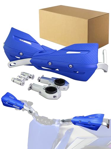 JFG RACING Dirt Bike Handguards,Universal 7/8" 22mm and 1 1/8" 28mm Handlebar Motorcycle Hand Guards for YZ YZF WR XT TTR 125 250 450 Dirtbike Motocross Supermoto ATV Scooter Enduro Ebike-Blue - color: blue