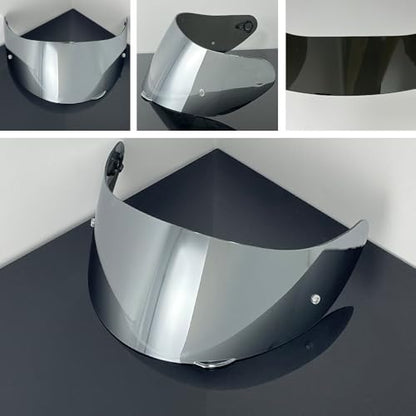 902 Helmet Visor Replacement,Motorcycle Helmet Face Shield for ILM 902,902L,902BT (Silver-Day Use Only) - color: Silver-day Use Only