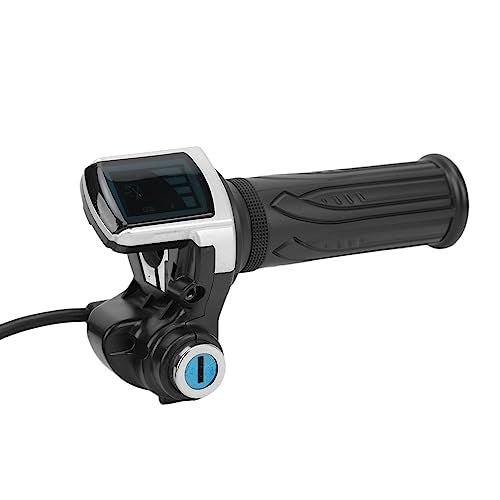 Throttle with Key Scooter Throttle Electric Bike Grip Lock Key Set with LED Indicator 48V Motorcycle Scooter Accelerator Handle Grips Ergonomic Design