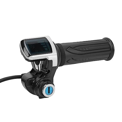 Throttle with Key Scooter Throttle Electric Bike Grip Lock Key Set with LED Indicator 48V Motorcycle Scooter Accelerator Handle Grips Ergonomic Design