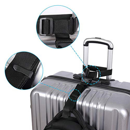 Vigorport Luggage Connector, Straps for Suitcase, Add A Bag Adjustable Attachment Accessories 1.25" Endless for Connect Your 3 Luggage Together-2 Pack - size: 1.25''W Large