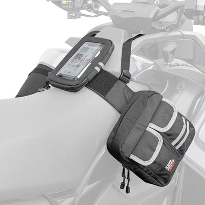 KEMIMOTO ATV Saddle Bag Tank Bag, Water-Resistant Motorcycle Gas Tank Bag for ATV Motorcycle Snowmobile Compatible with Polaris Sportsman Can Am Outlander Cfmoto Cforce FourTrax Grizzly