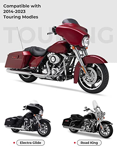 KEMIMOTO Saddlebag Lid Organizers 2 Pack Compatible with 2014-2023 Touring Street Glide Road Glide 2014-2024 Road King FLT FLH Black