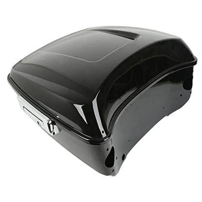 TCMT King Motorcycle Trunk Box Backrest 2 Up Mounting Rack Fit For Harley 2014-2025 Touring CVO Road King Road Glide Street Glide Electra Glide Pack Trunk - color: Style A+Chrome 2 Up Rack#2