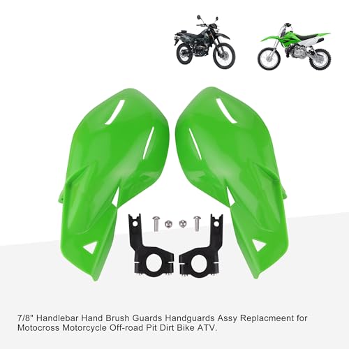GOOFIT 7/8" Handlebar Hand Brush Guards Handguards Assy Replacmeent for Motocross Motorcycle Off-road Pit Dirt Bike ATV Green - color: Green