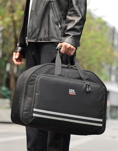 KEMIMOTO Upgraded Rear Turnk Liner 40L with Upgraded Strap Luggage Bag Compatible with Touring CVO Trike 1993-2025 Models for Street Glide Road Glide Road King Black