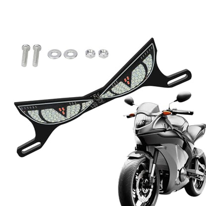 Brake Light Motorcycle, License Plate Eye Lamp, Rear Safety Indicator, Compact Sturdy Construction, Quick Install Feature, Road Travel Protection Tool, Highway Cycling Use 7.48x1.97x0.2 Inches - color: Snake eye lamp - ice blue + red flash