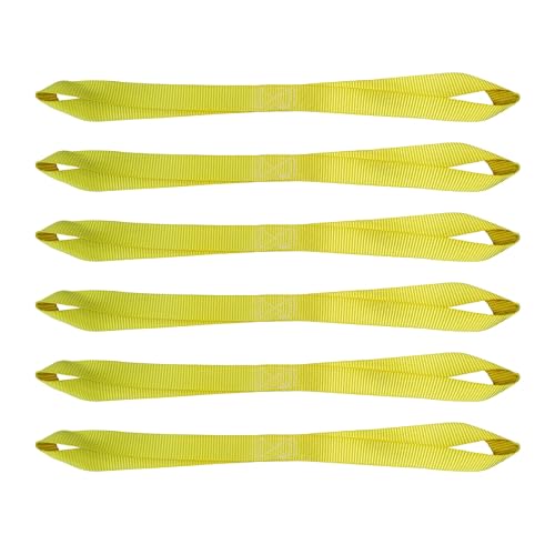 Mega Cargo Control Yellow (6 Pack) Soft Tie Loops for Securing ATV, UTV, Motorcycles, Scooters, Dirt Bikes, Lawn & Garden Equipment - color: Yellow (6 - Pack), size: Soft Tie Loops