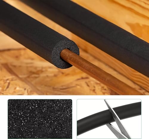 12 Inch Foam Tubing for Handle Grip Support & Pipe Insulation, 1 Inch Diameter, Non-Slip Soft Foam Sleeve, Anti-Skid Durable Grip for Fitness Equipment, Tools, Utensils & Pipes (Pack of 3)