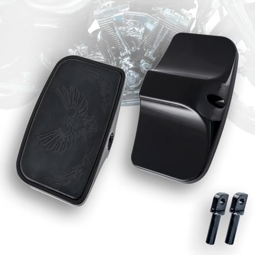 Rear Passenger Footpeg Passenger Peg Floorboard Footboard for Harley Dyna Electra Glide Road Electra RoadKing Fat boy Sportster 883 1200 Sportsters Dynas Softails V-Rod (Eagle-Black) - size: Eagle-Black