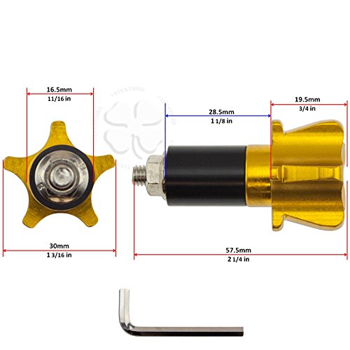 Gold Handle Bar End CNC Striker Weight Slider Hollow 7/8 Bars 6mm Slug - color: Gold