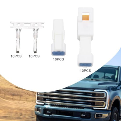 10 Sets 2 Pin JST Connector Socket Plug Male Female Mini Waterproof Housing 02T/02R-JWPF for Automobile Wiring Harness Plug