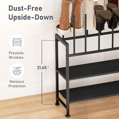 DIMJ Boot Rack 4-Tier - Black Metal Boot Storage Rack for Tall Boots Organizer Tall Boots, Multiuse Shoe Rack for Boots, Sneakers, High-Heel, Entryway, Fit for 8 Pairs, Black - size: 4-Tier 8 Pair