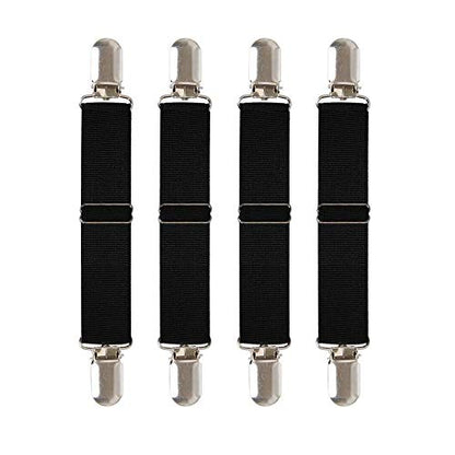 Boncas Improved Adjustable Elastic Boot Clips Boot Straps Pant Clips Stirrups Leg Straps Keeping Your Pants Tucked - color: Jeans 3" -4.7"
