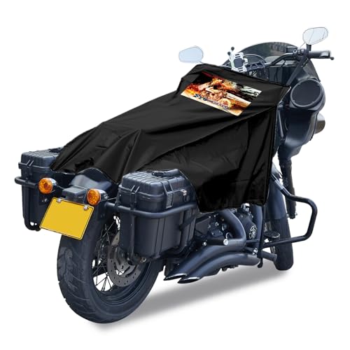 Motorcycle Seat Cover Sun Protection Cover Lightweight Half Covers Outdoor Sun Covers Dust UV Protection for Most Motorcycles Full Dress Touring Cruiser - Black Style E, L - color: Black-Style E, size: L