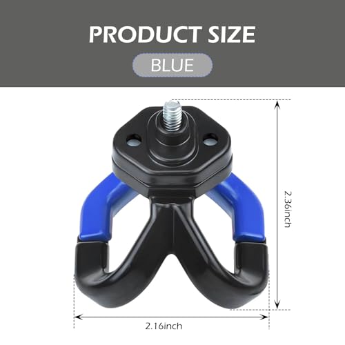 1 PC Motorcycle Hanger Hook, Motorcycle Helmet Handlebar Luggage Bag Holder, Scooter Hanger Accessory with Double Claw Hook, Universal for Most Moped, Electric Vehicles, Bicycles (Blue)