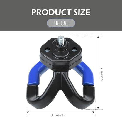 1 PC Motorcycle Hanger Hook, Motorcycle Helmet Handlebar Luggage Bag Holder, Scooter Hanger Accessory with Double Claw Hook, Universal for Most Moped, Electric Vehicles, Bicycles (Blue)
