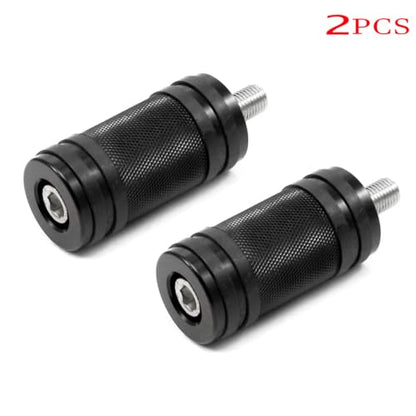 ONETEN Motorcycle CNC Edge Cut Anti-Skid Gear Knurled Shifter Peg Retro Refit Shift Lever Pegs Pedal Fit for Harley Sportster Touring Dyna Softail - color: Black+Silver
