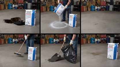 (36 lbs) - Premium Liquid Absorbent Bags Montmorillonite Clay Absorbs Oil, Grease, Hydraulic Oil, & Other Liquid Spills - size: 36 Pounds
