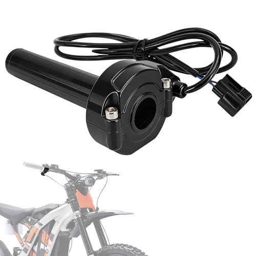 Throttle Handle with Rolling Bearing for Surron Light Bee,Nylon Motorcycle Twist Throttle Accelerator Grips with Cable Kit for Electric Dirt Bike Ebike Sur Ron Light Bee X/S - color: Black