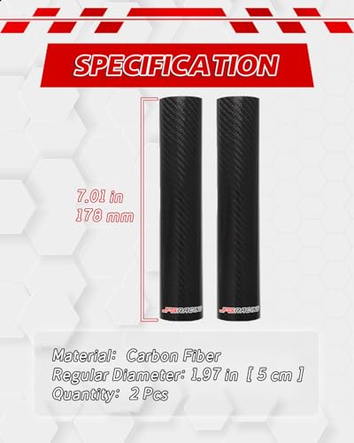 JFG RACING Motorcycle Carbon Fiber Fork Wrap Boots, 178mm, Front Shock Covers Gaiters Guard Protector for Most Dirt Bike, Motorcycles, 2 PCS - size: Length: 178 mm