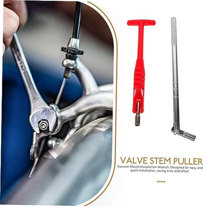 VICASKY 2pcs Valve Stem Puller Tool Valve Core Remover Installer for Easy Tire Maintenance Compatible Motorcycle and Car Saving Design