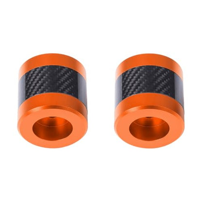 Advanblack Protek Machined CNC Alumium with Carbon Fiber Inlay Crash Bar Slider (Orange CNC w/Carbon Inlay) - color: Orange CNC w/ Carbon Inlay