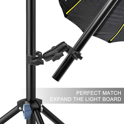 PellKing Camera Motorcycle Mount for Insta360 X5/X4/X3/X2,Double Super Clamp Mount Umbrella clamp Holder for Monitor Bracket Magic Socket Arm with 1/4 Thread for Moto Bike Bicycle Handlebar