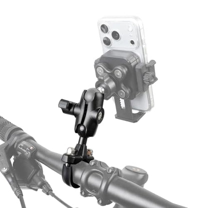 Motorcycle Handlebar Mount Combo: 1-Inch Ball U-Bolt Base & Short Double Socket Arm, Aluminum Alloy, Compatible with RAM Mounts B-Size Components , Fits 0.5"-1.3" Bars - style: U-Bolt Base w 2.36" Arm