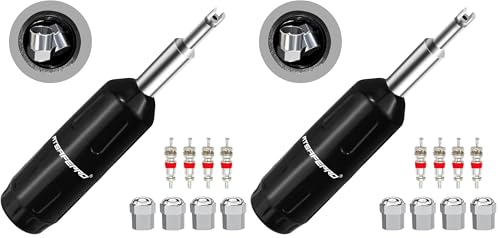 ATsafepro Valve Core Removal Tool, Valve Stem Removal Tool Contains 4 Schrade Valve Cores and 4 Tire Valve Caps, Schrader Valve Removal Tool Quick Repair Kit, Valve Core Tool Easy to Carry (Pack of 2) - size: 4.26 inch (Pack of 2)